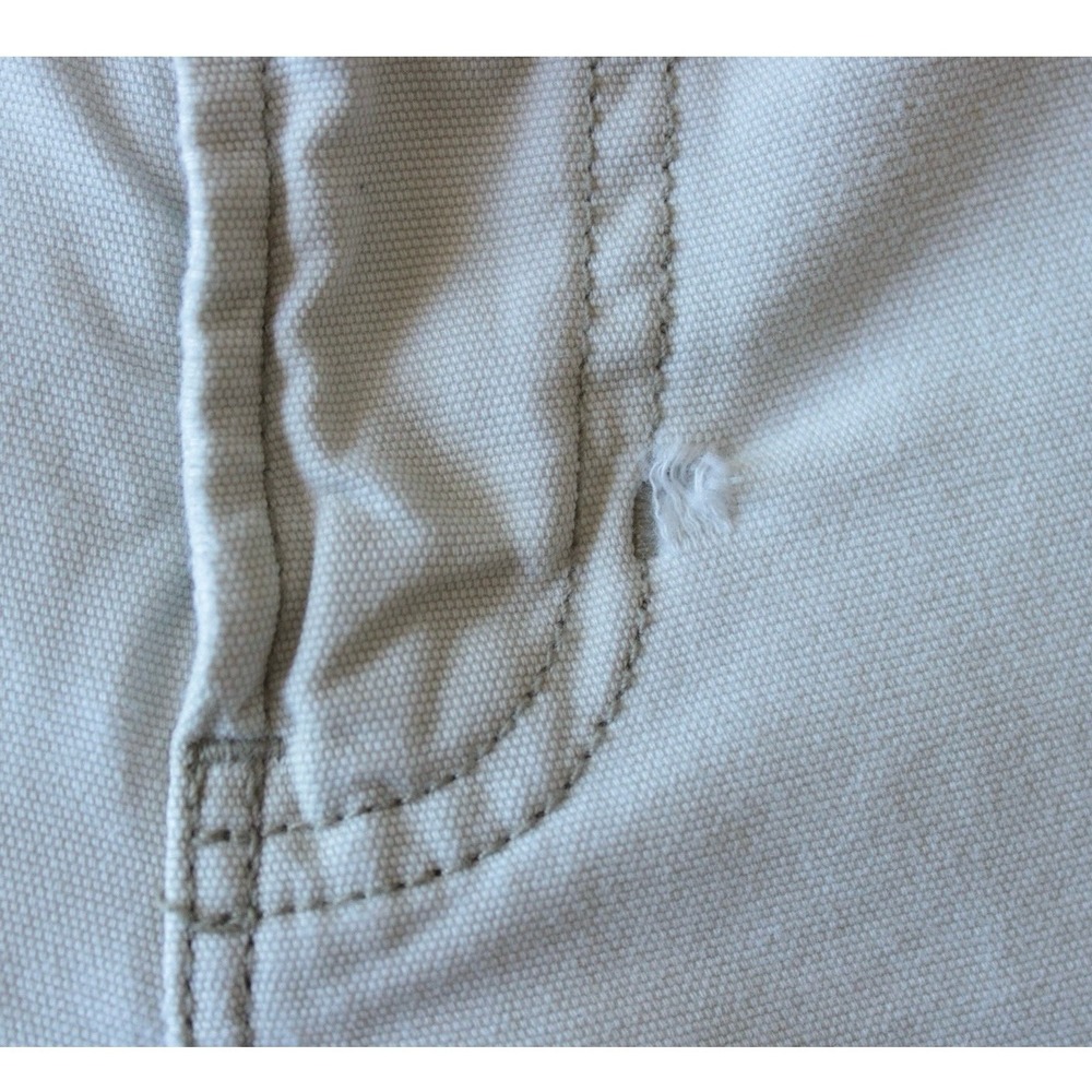 Old Navy Vintage 90s Painter Carpenter Shorts 32 Stone Beige Canvas Utility - Picture 6 of 8